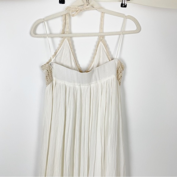 Zara Crochet White Halter Maxi Dress - Picture 6 of 12
